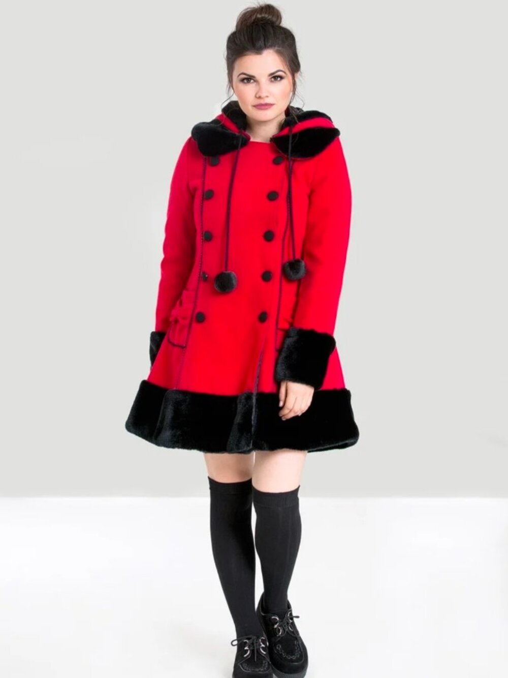 Hell Bunny Sarah Jane Coat Red L